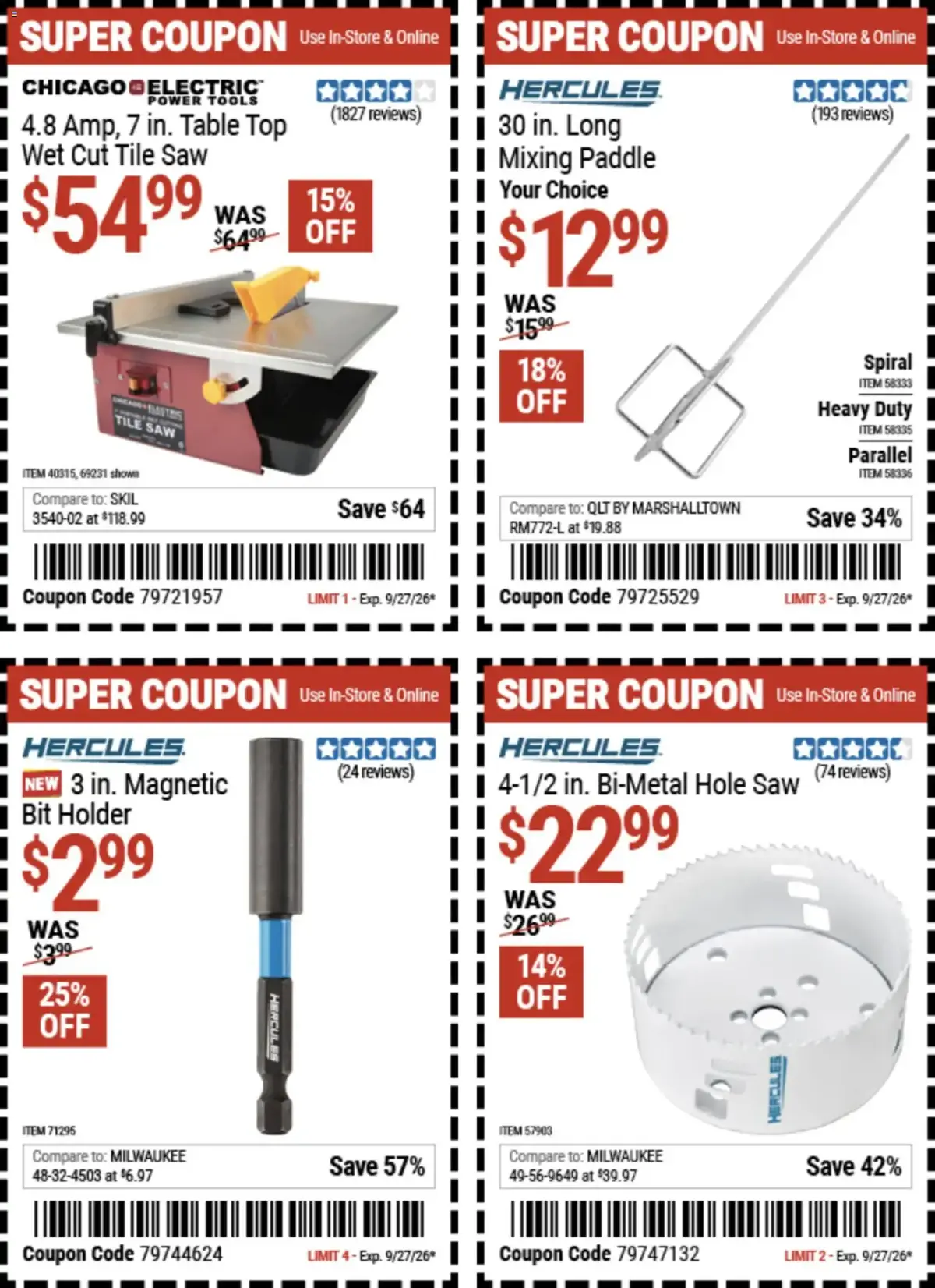 Harbor Freight Weekly Ad, page 18 of 18, valid 09/14/2026 - 09/27/2026