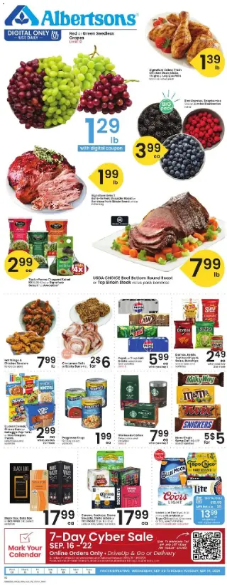 Albertsons Weekly Ad preview, valid 09/09/2026 - 09/15/2026
