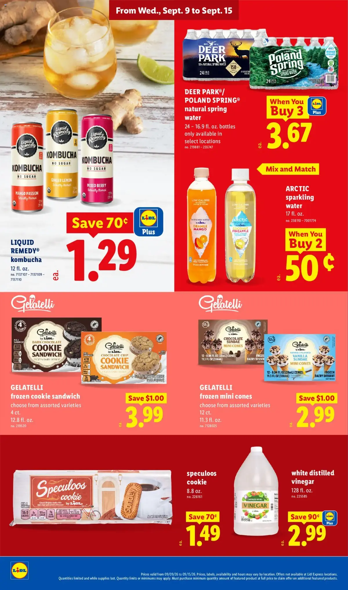 Lidl Weekly Ad, page 12 of 34, valid 09/09/2026 - 09/15/2026 — Liquid, Cookie, Sugar, Frozen