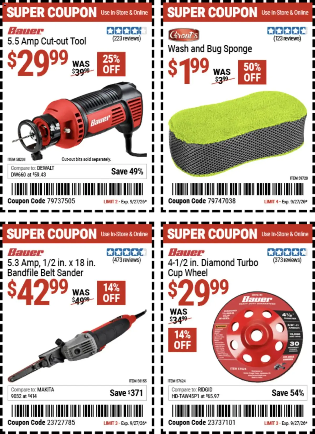 Harbor Freight Weekly Ad, page 6 of 18, valid 09/14/2026 - 09/27/2026