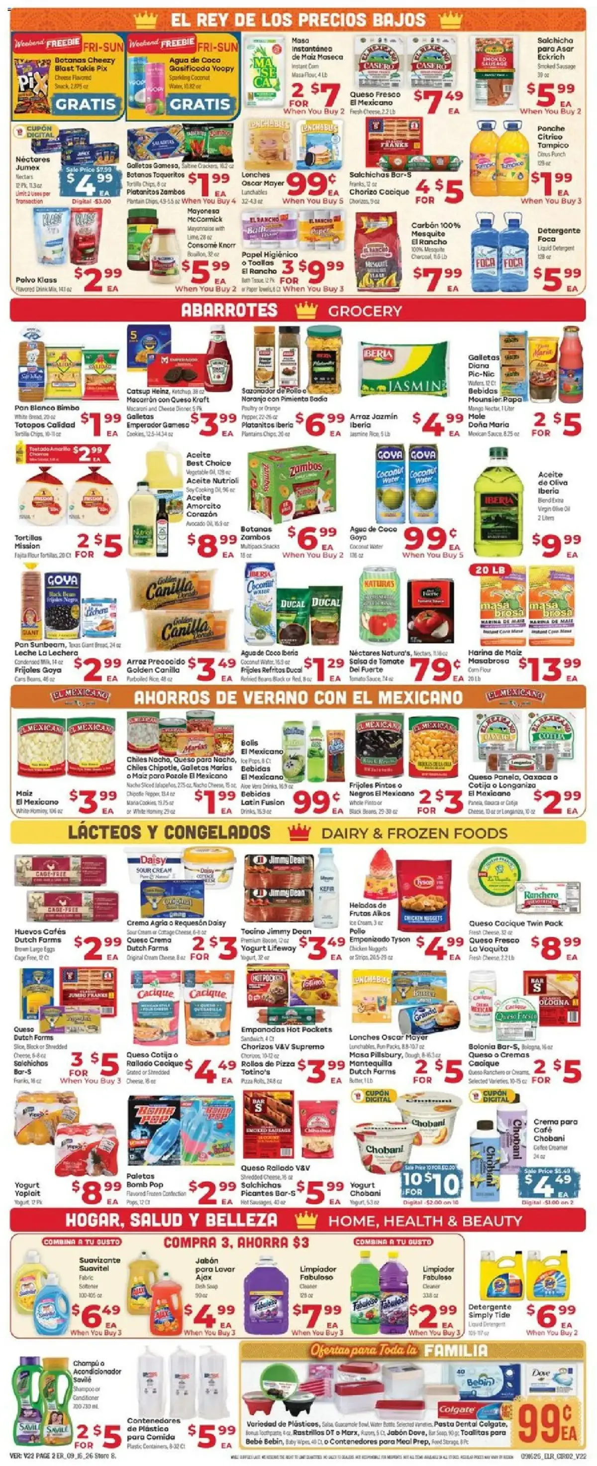 El Rancho Weekly Ad, page 2 of 4, valid 09/16/2026 - 09/22/2026