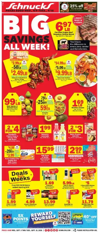 Schnucks Weekly Ad preview, valid 09/09/2026 - 09/15/2026