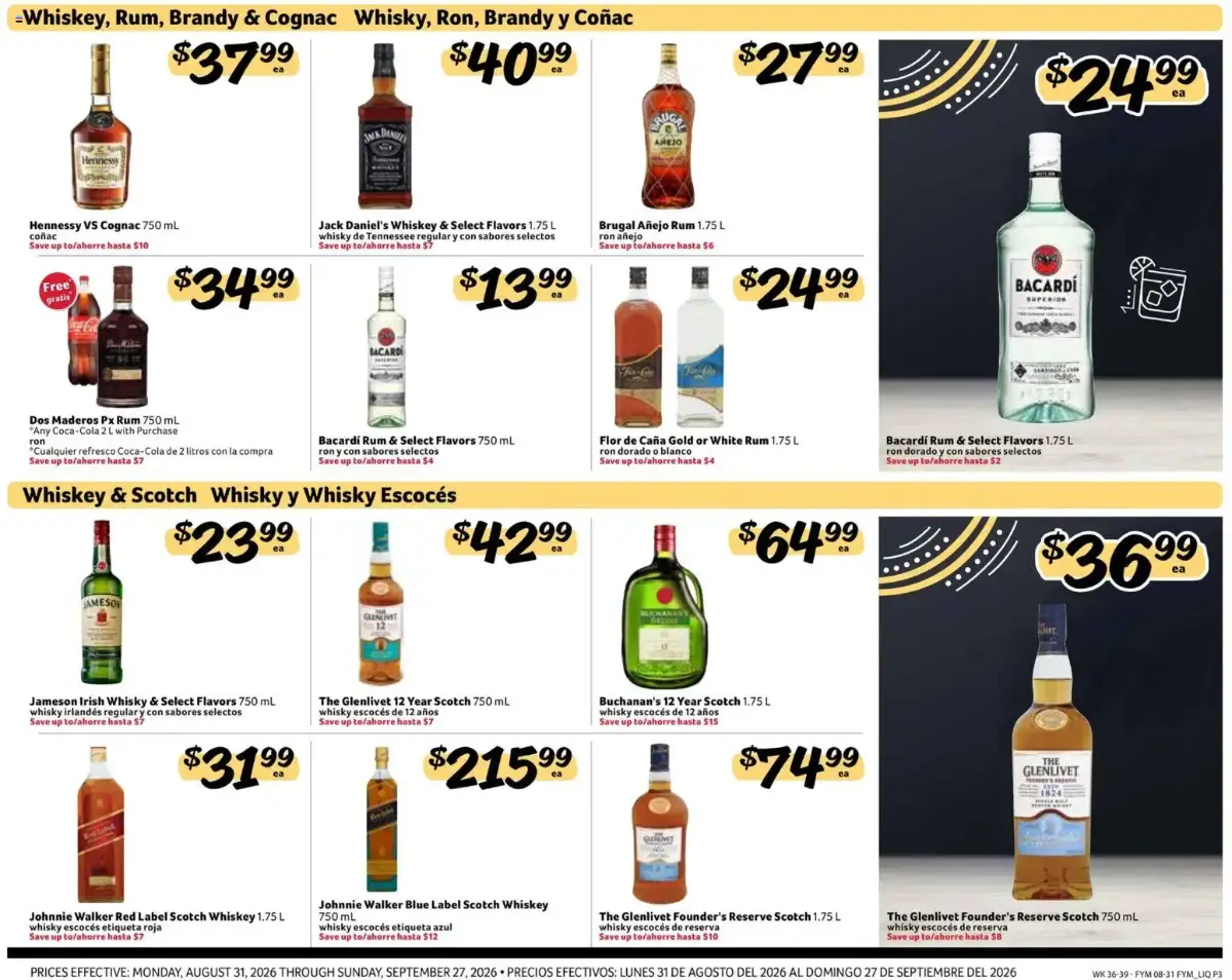18+ Fresco y Más Alcohol Flyer, page 3 of 4, valid 08/31/2026 - 09/27/2026