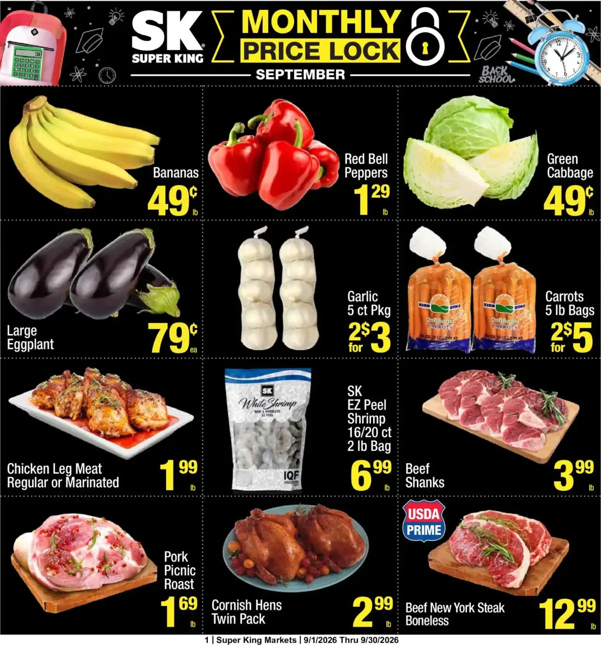 Super King Monthly Ad, page 1 of 4, valid 09/01/2026 - 09/30/2026