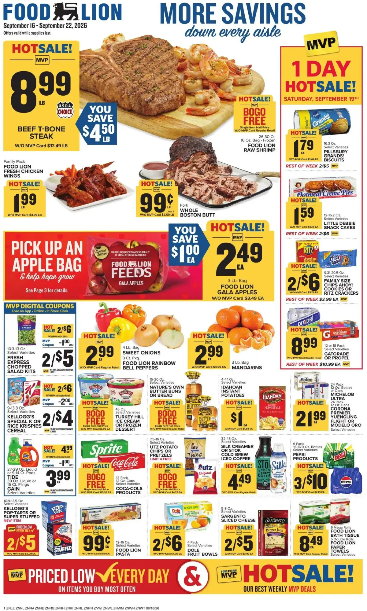 Food Lion Weekly Ad, page 1 of 17, valid 09/16/2026 - 09/22/2026