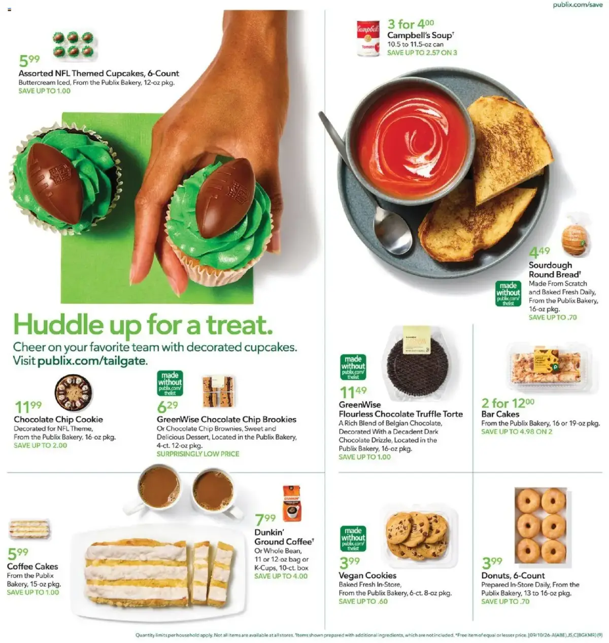 Publix Weekly Ad, page 9 of 20, valid 09/09/2026 - 09/15/2026 — Brioche, Hamburger Buns, Dog Buns, Cake Bites