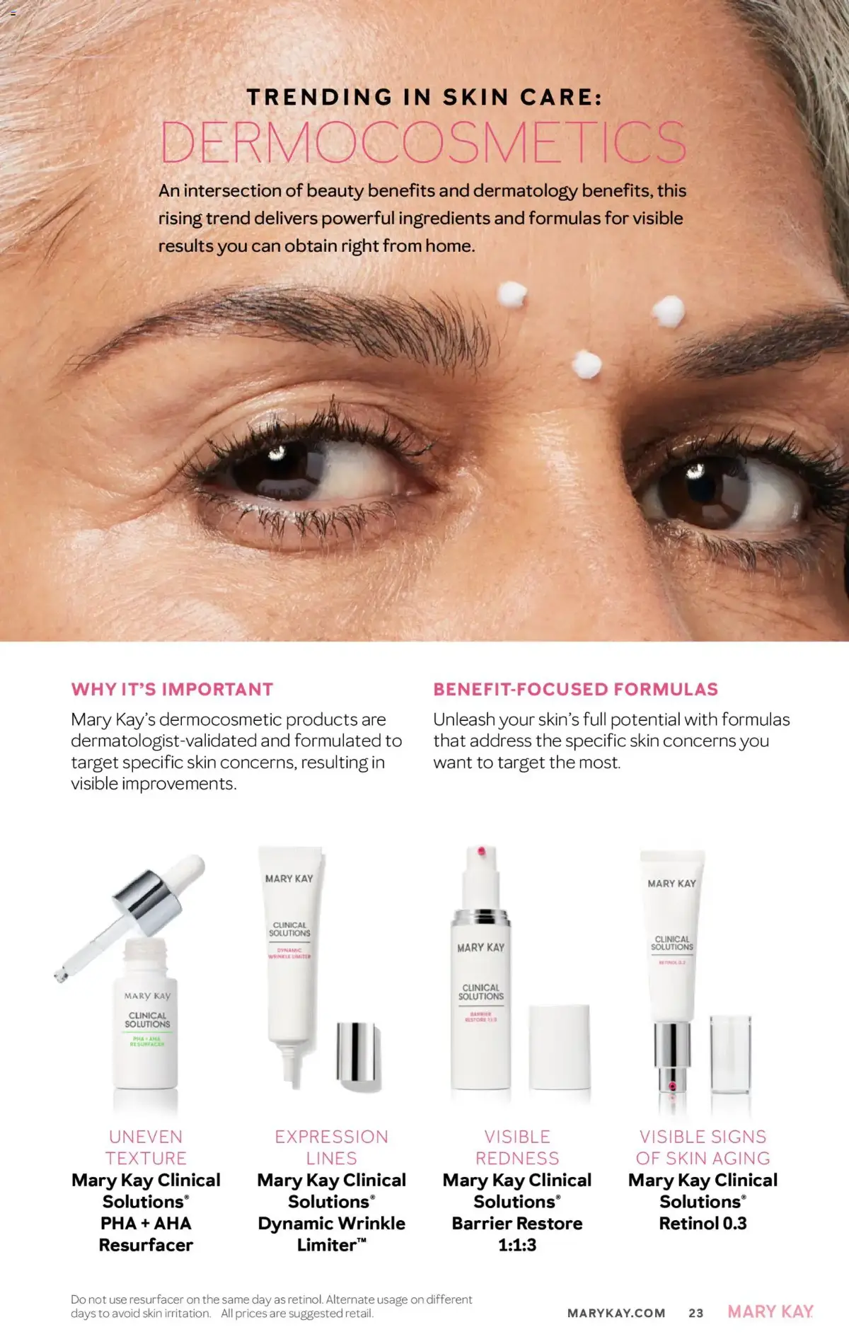 Mary Kay The Look Summer 2026, page 23 of 36, valid 05/16/2026 - 09/16/2026 — Solutions, Clinica, Skin Care, Skin Aging