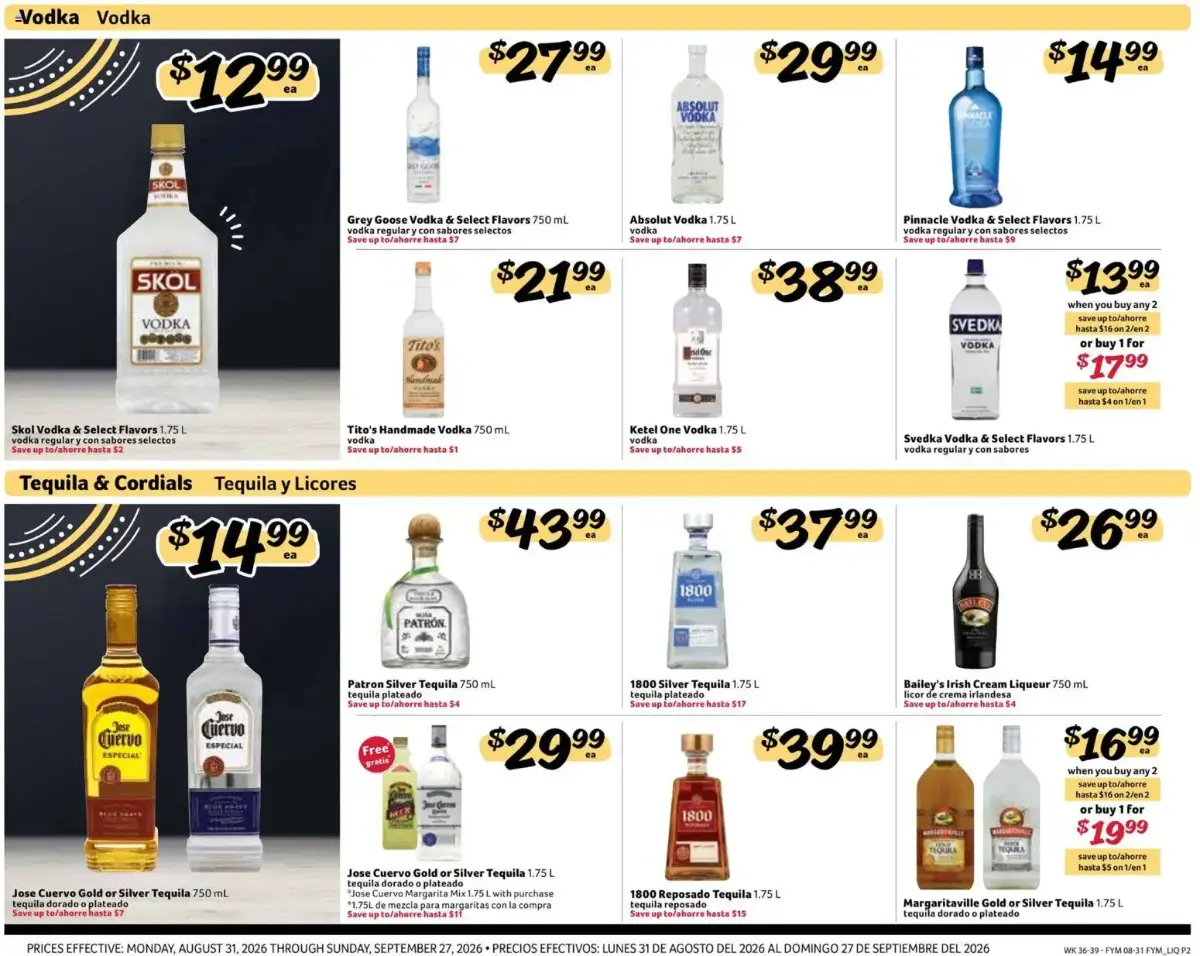 18+ Fresco y Más Alcohol Flyer, page 2 of 4, valid 08/31/2026 - 09/27/2026