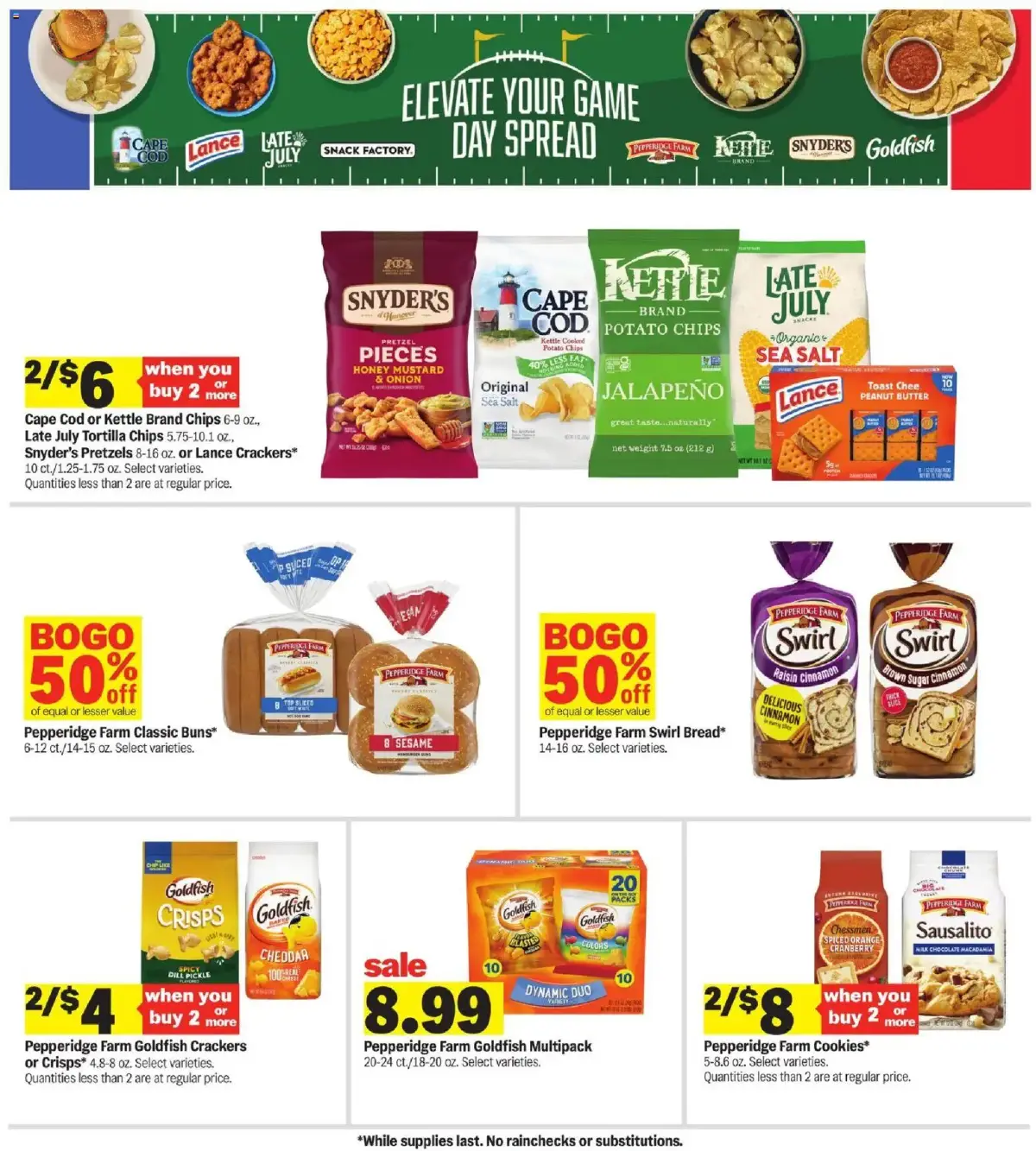 Meijer Weekly Ad, page 32 of 35, valid 09/09/2026 - 09/15/2026 — Pepperidge, Goldfish, Sea Salt, Swirl