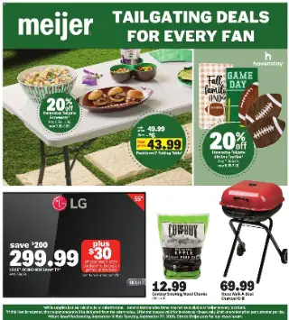Meijer Tailgating Deals For Every Fan preview, valid 09/09/2026 - 09/15/2026