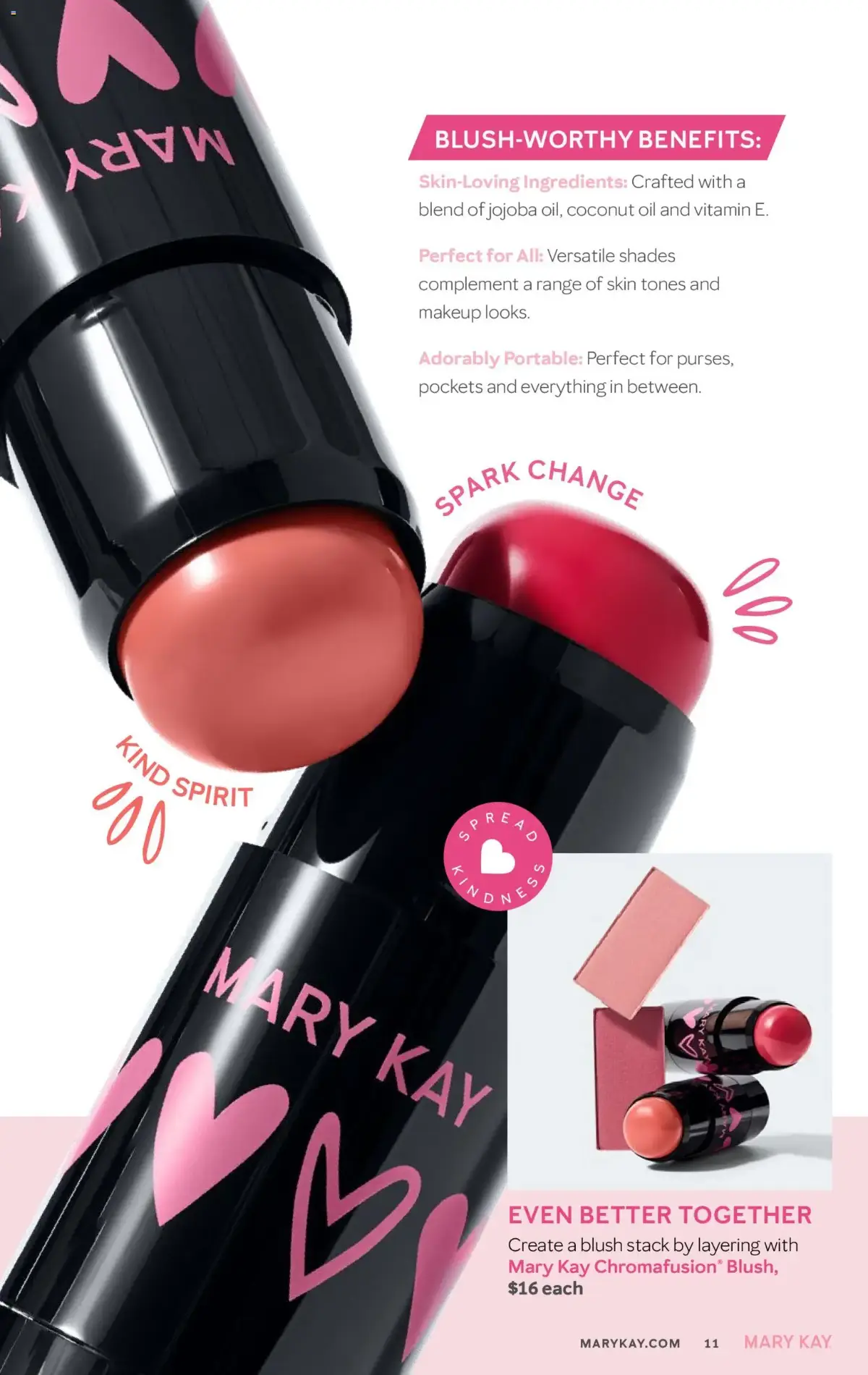 Mary Kay The Look Summer 2026, page 11 of 36, valid 05/16/2026 - 09/16/2026 — Makeup Looks, BLUSH-WORTHY Benefits