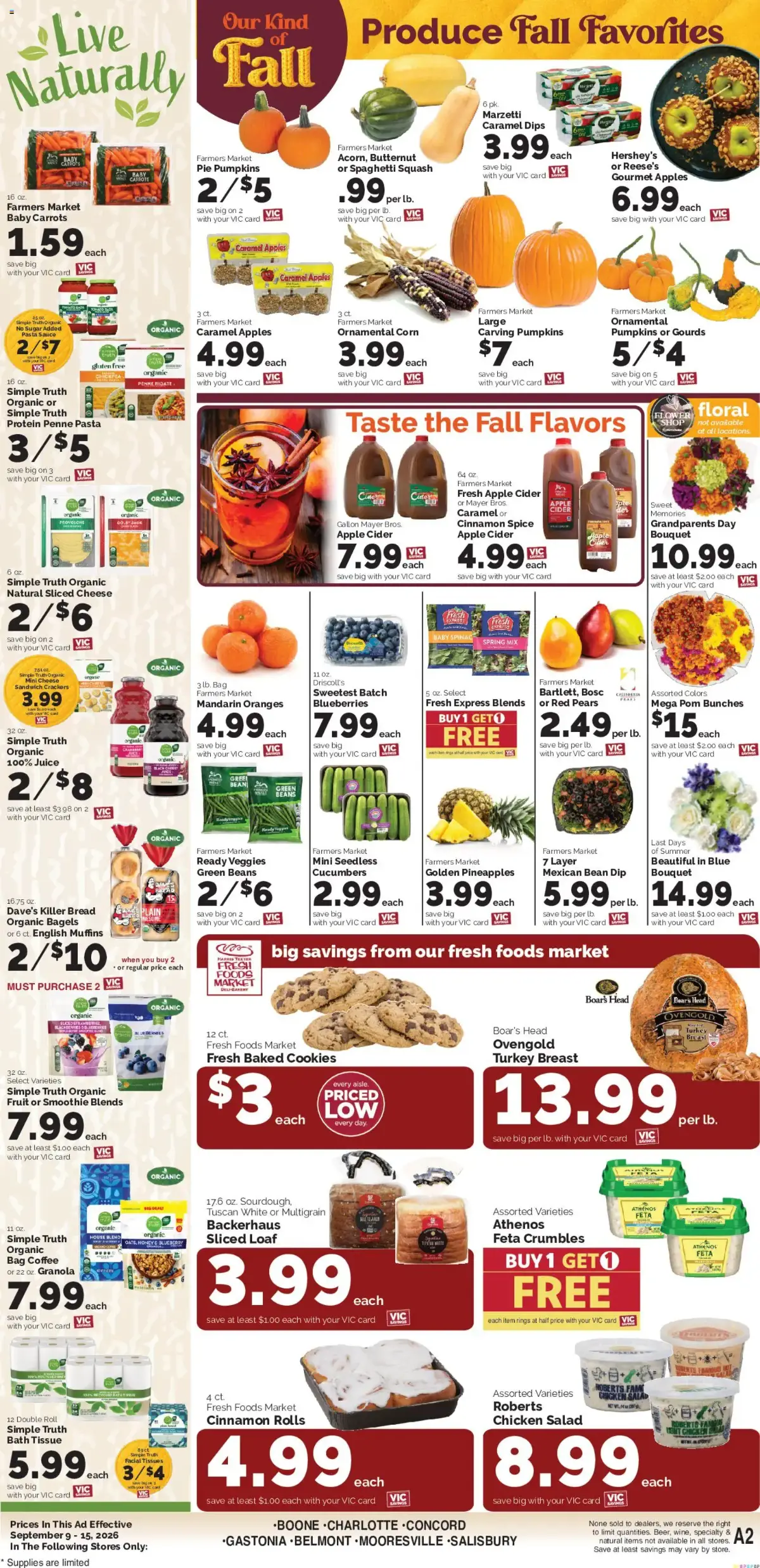 Harris Teeter Weekly Ad, page 11 of 12, valid 09/09/2026 - 09/15/2026 — Farmers Market, Truth Organic, Simple, Slaw Kit