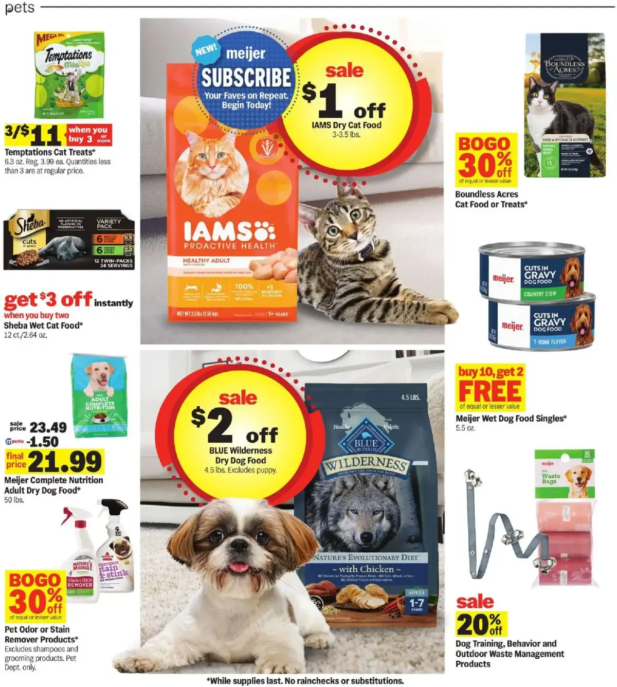 Meijer Weekly Ad, page 24 of 35, valid 09/09/2026 - 09/15/2026 — Dog Food, Cat Food, Gravy, Cat Treats