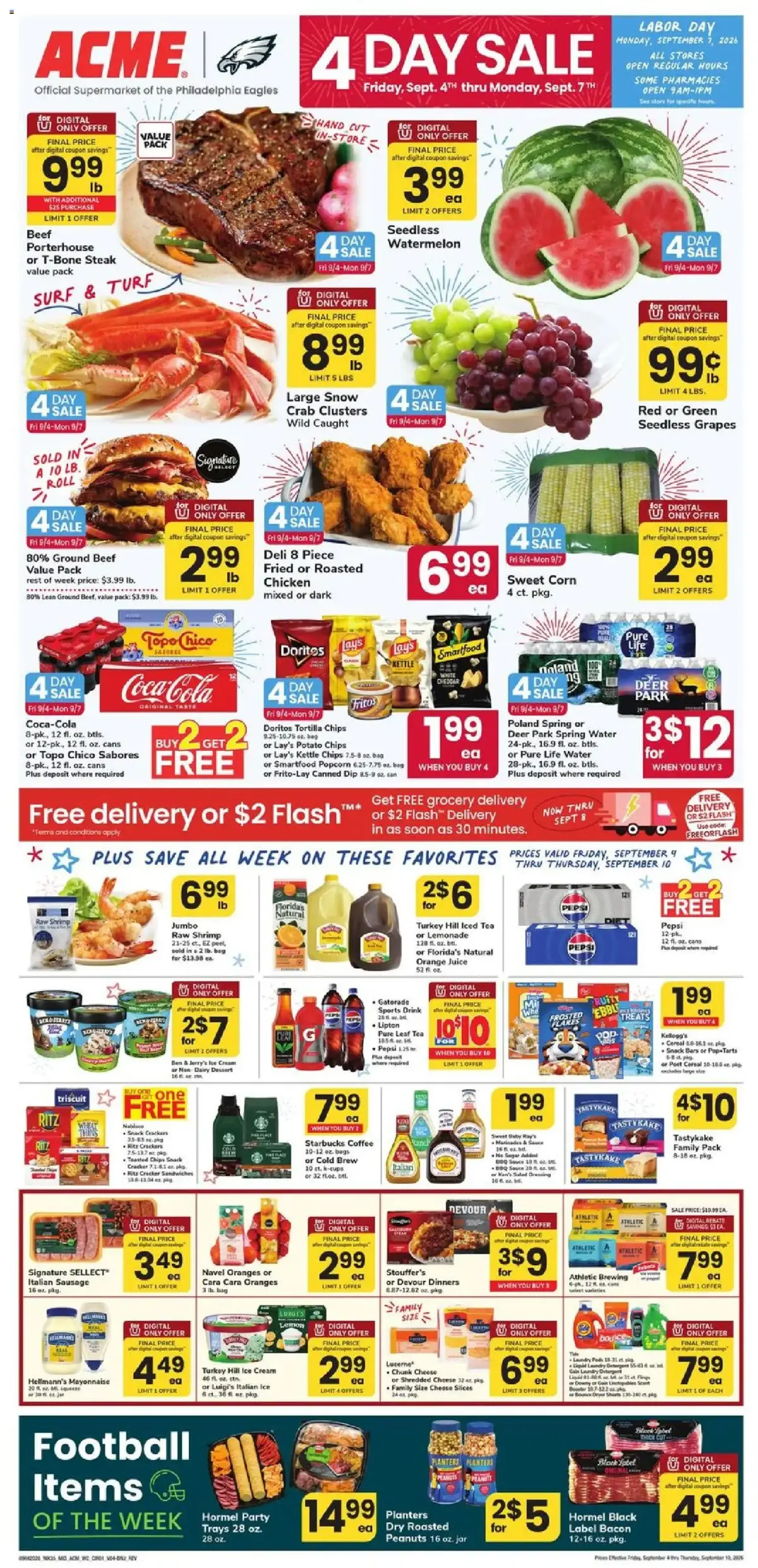 Acme Weekly Ad, page 1 of 4, valid 09/04/2026 - 09/10/2026