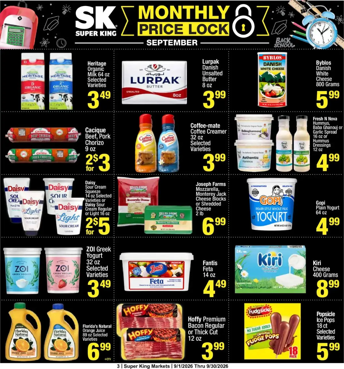 Super King Monthly Ad, page 3 of 4, valid 09/01/2026 - 09/30/2026