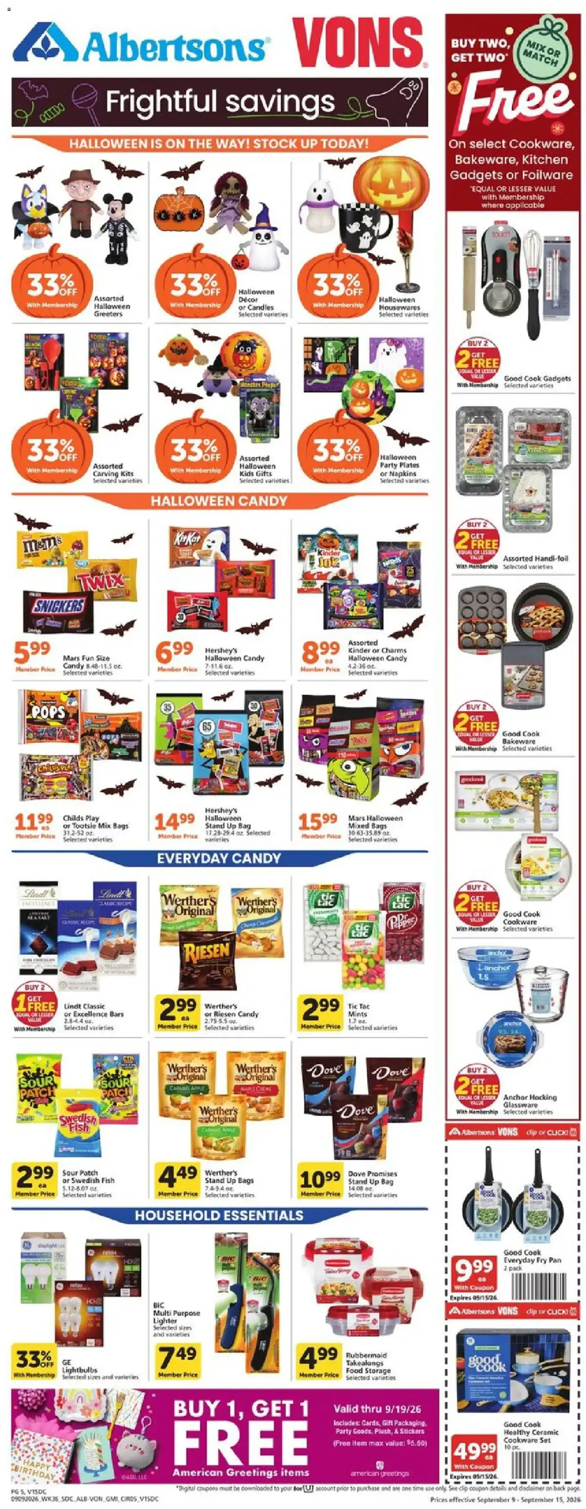 Vons Weekly Ad, page 4 of 6, valid 09/09/2026 - 09/15/2026 — Bath Tissue, Spylt, Welchis, Redd Wip