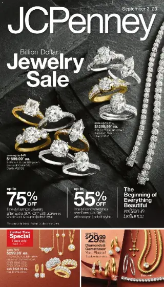 JCPenney Jewelry Sale preview, valid 09/03/2026 - 09/20/2026