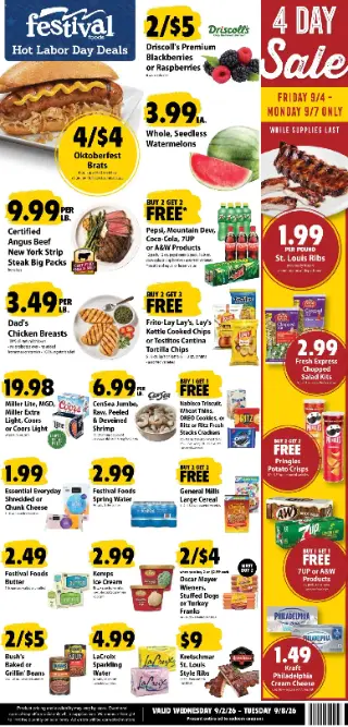 Festival Foods Weekly Ad preview, valid 09/02/2026 - 09/08/2026