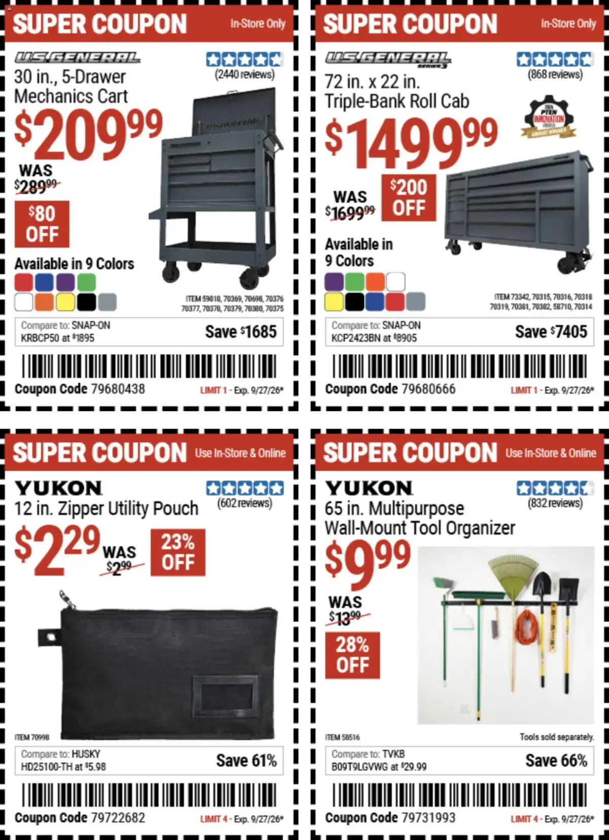 Harbor Freight Weekly Ad, page 8 of 18, valid 09/14/2026 - 09/27/2026