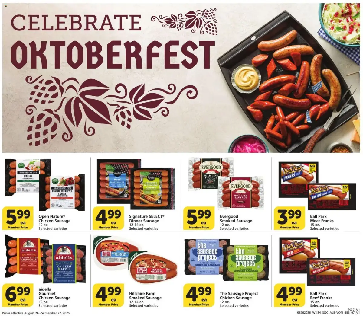 Vons Big Book of Savings, page 7 of 13, valid 08/26/2026 - 09/22/2026