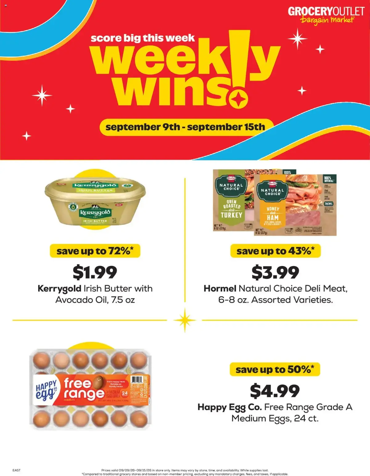 Grocery Outlet Weekly Ad, page 1 of 12, valid 09/09/2026 - 09/15/2026