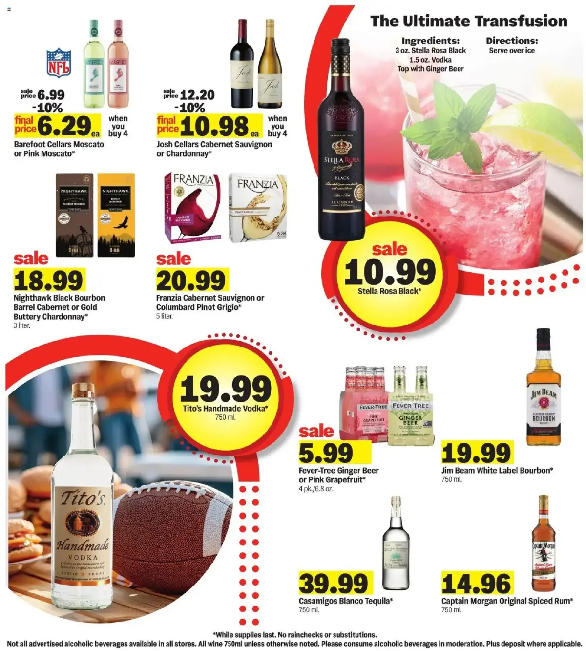 Meijer Weekly Ad, page 19 of 35, valid 09/09/2026 - 09/15/2026 — FEVER-TREE, Rosa Black, Cabernet Sauvignon, Liter