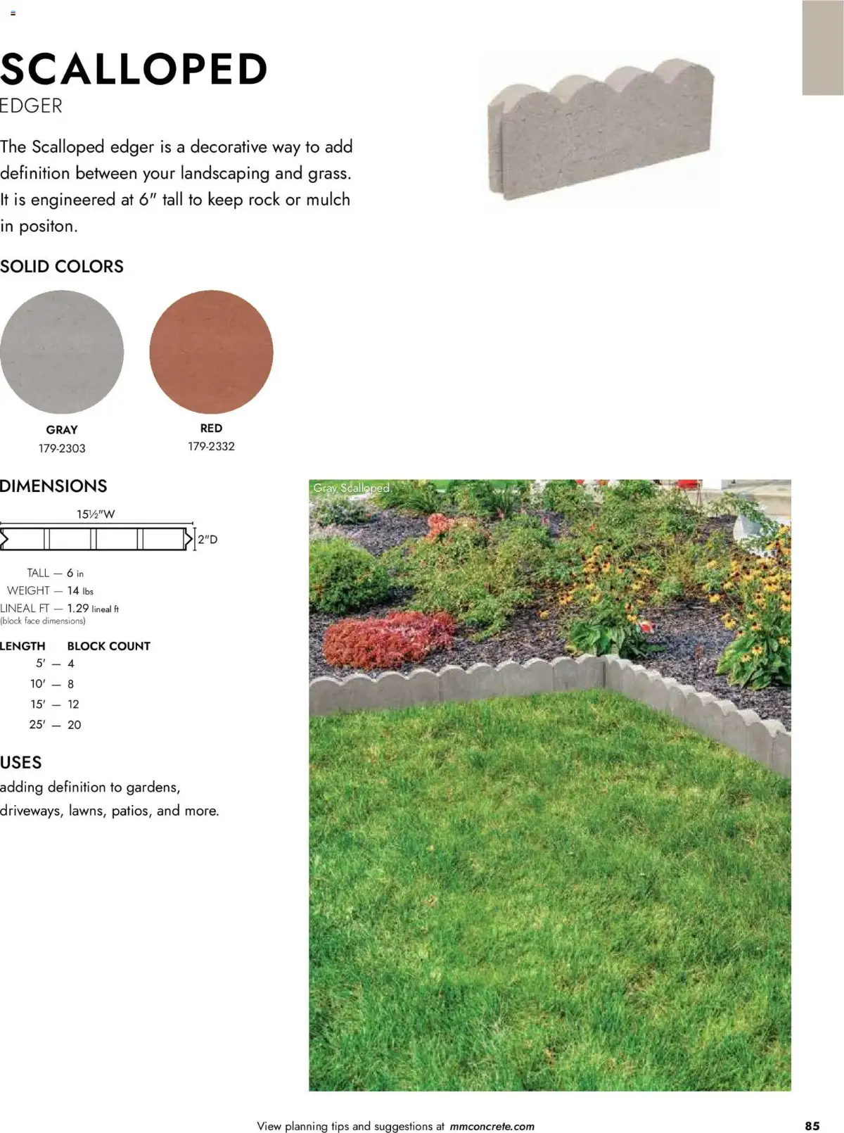 Menards Landscape Catalog, page 85 of 100, valid 04/02/2026 - 12/31/2026