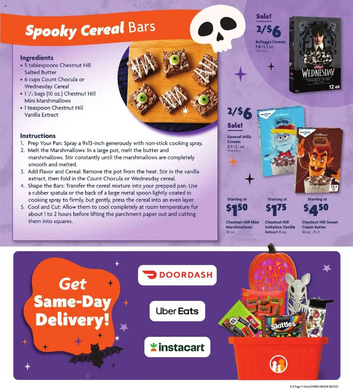 Family Dollar Halloween Book, page 11 of 11, valid 09/08/2026 - 10/31/2026 — Chestnut Hill, Starting, Same Day, Uber Eats