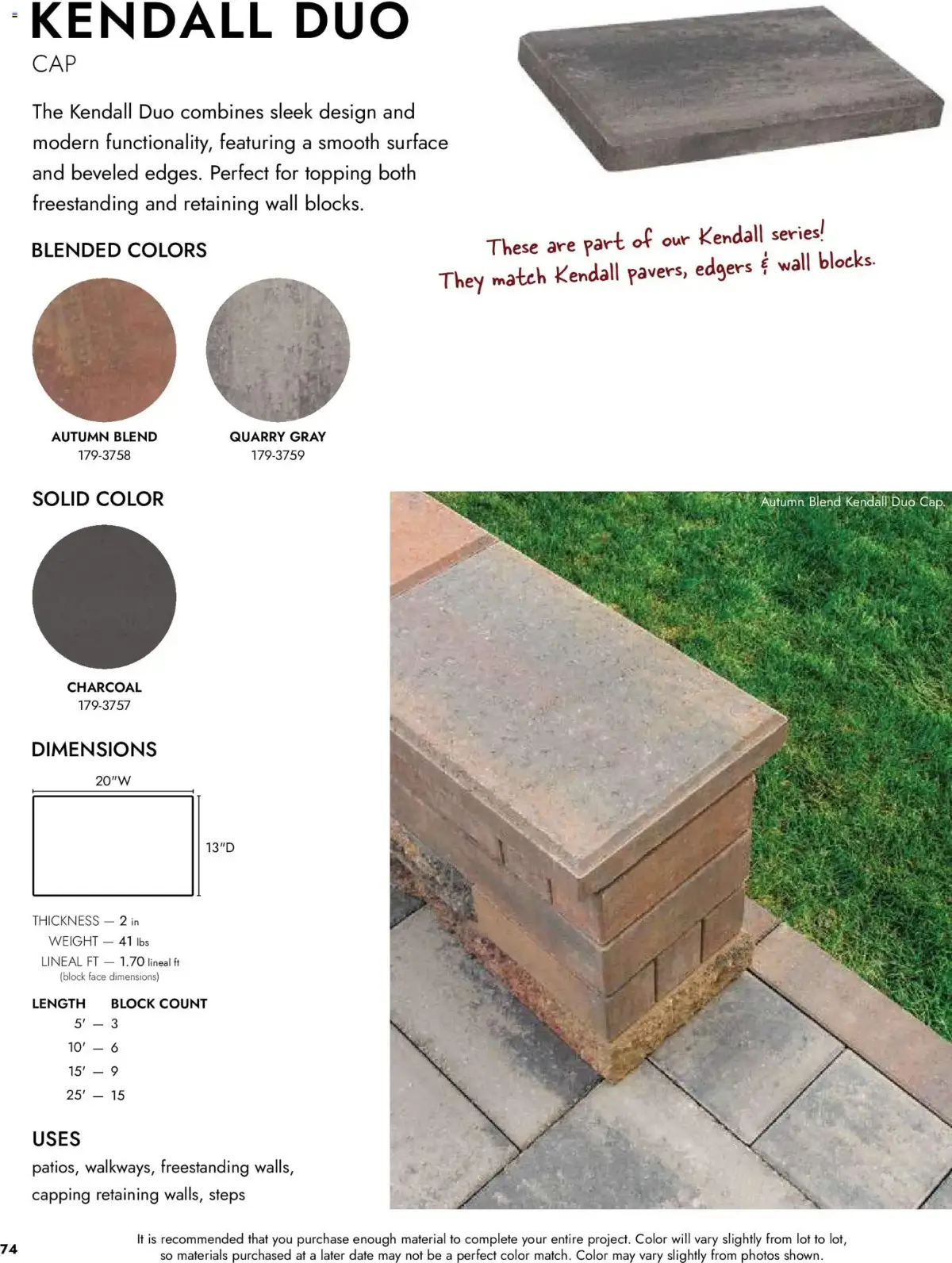 Menards Landscape Catalog, page 74 of 100, valid 04/02/2026 - 12/31/2026