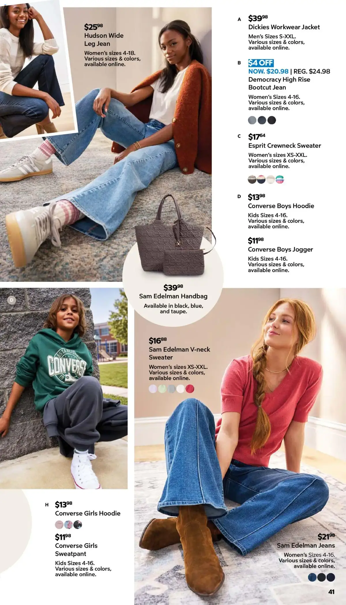 Sam's Club Weekly Ad, page 41 of 44, valid 08/26/2026 - 09/20/2026 — Converse, Leg Jean, High Rise, Hudson Wide