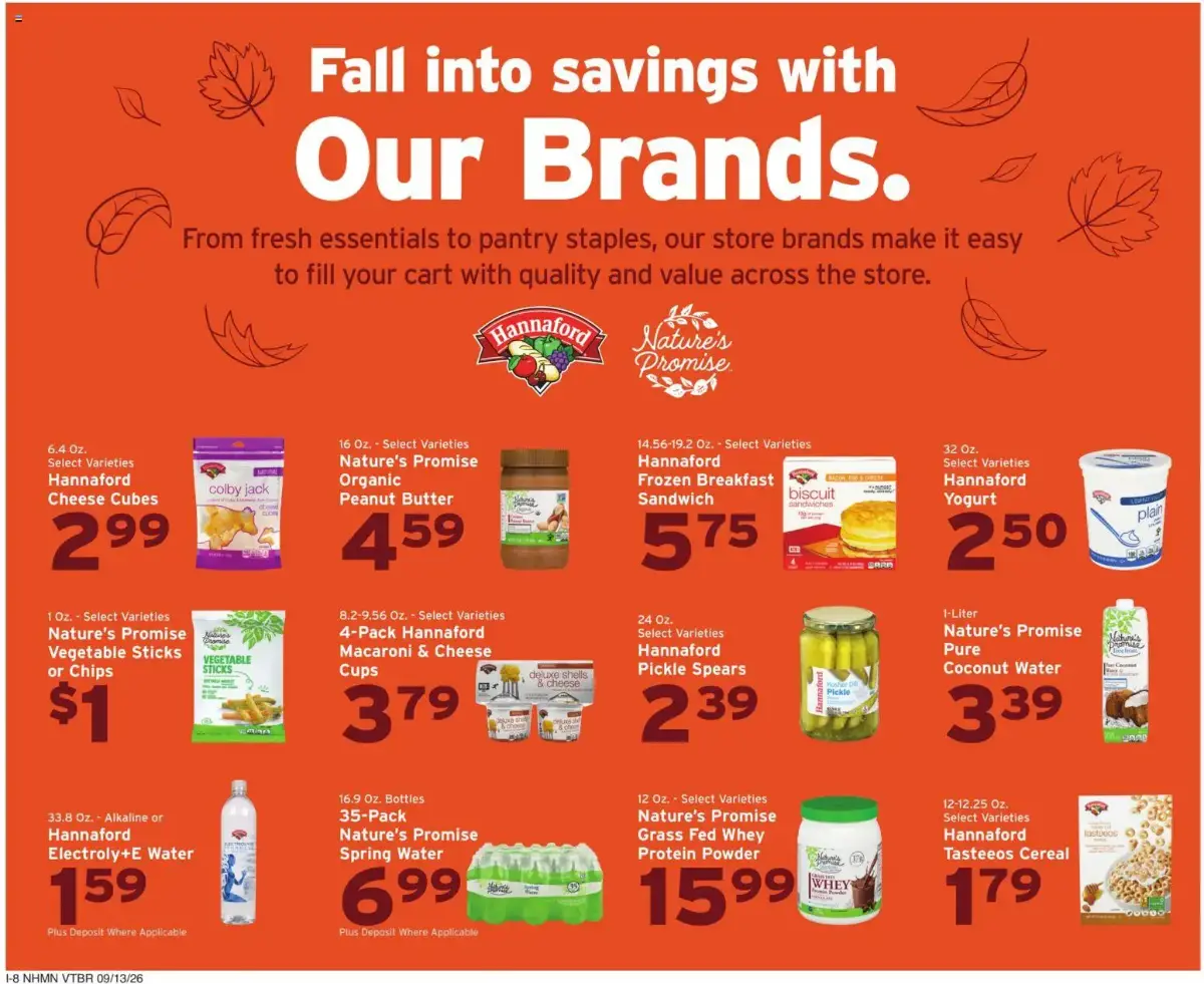 Hannaford Weekly Ad, page 16 of 16, valid 09/13/2026 - 09/19/2026