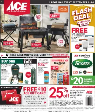 ACE Hardware Weekly Ad preview, valid 09/01/2026 - 09/14/2026