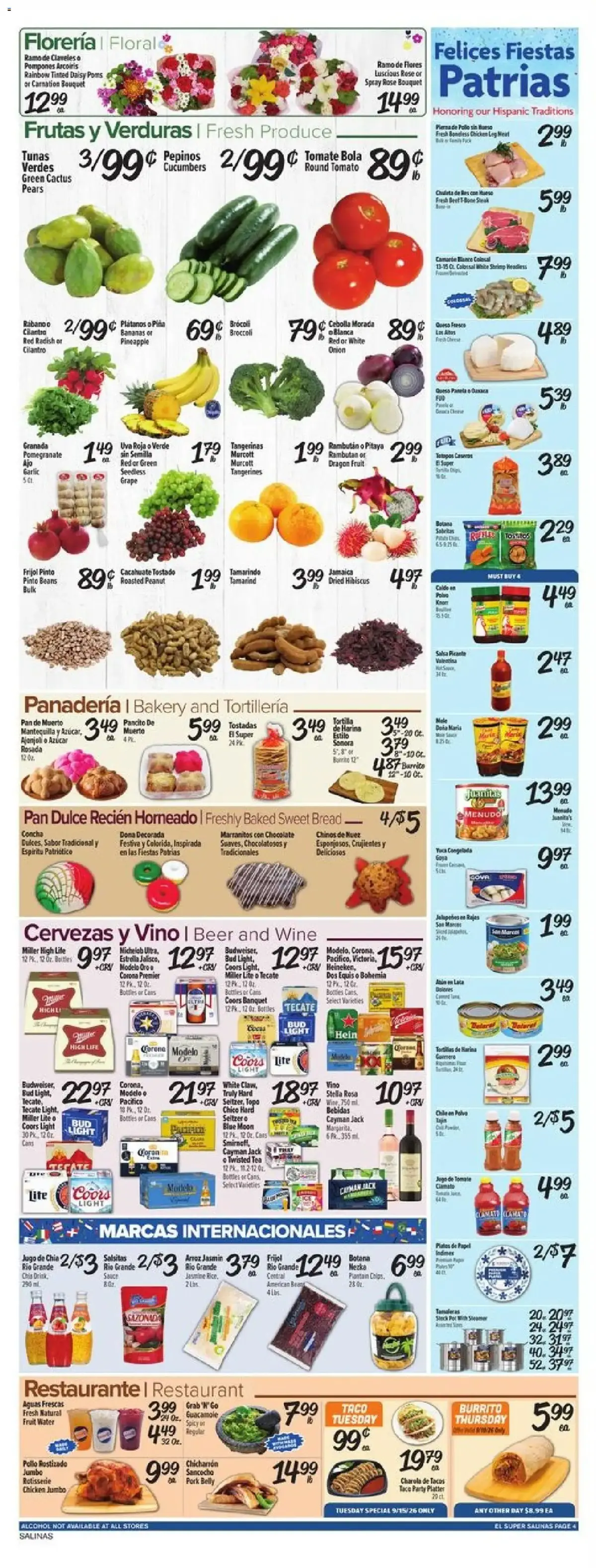 El Super Weekly Ad, page 4 of 4, valid 09/09/2026 - 09/15/2026