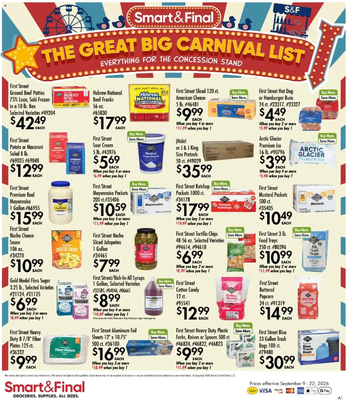 Smart &amp; Final Ad, page 1 of 1, valid 09/09/2026 - 09/22/2026