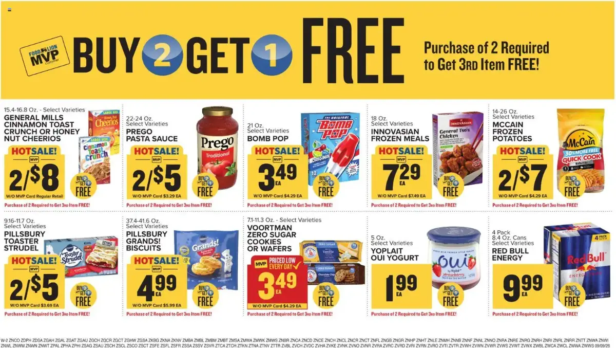 Food Lion Weekly Ad, page 16 of 18, valid 09/09/2026 - 09/15/2026 — Black Beans, Rosina, Frozen, Mvp Cird