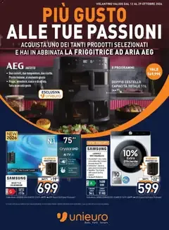 Unieuro volantino Più gusto alle tue passioni