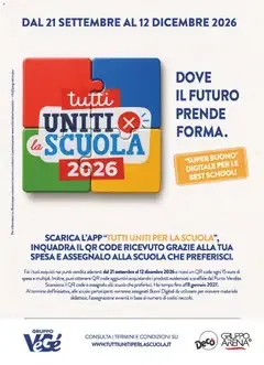 Decò volantino Tutti Uniti Per La Scuola