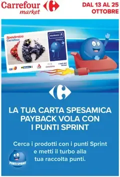 Carrefour volantino Market - Punti Sprint Payback