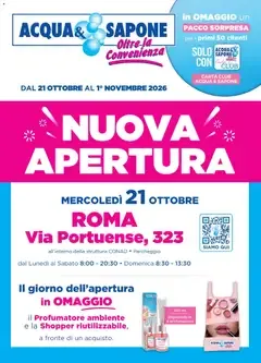 Acqua e Sapone volantino Roma