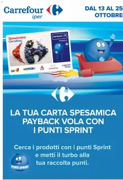 Carrefour volantino Iper Punti Sprint Payback